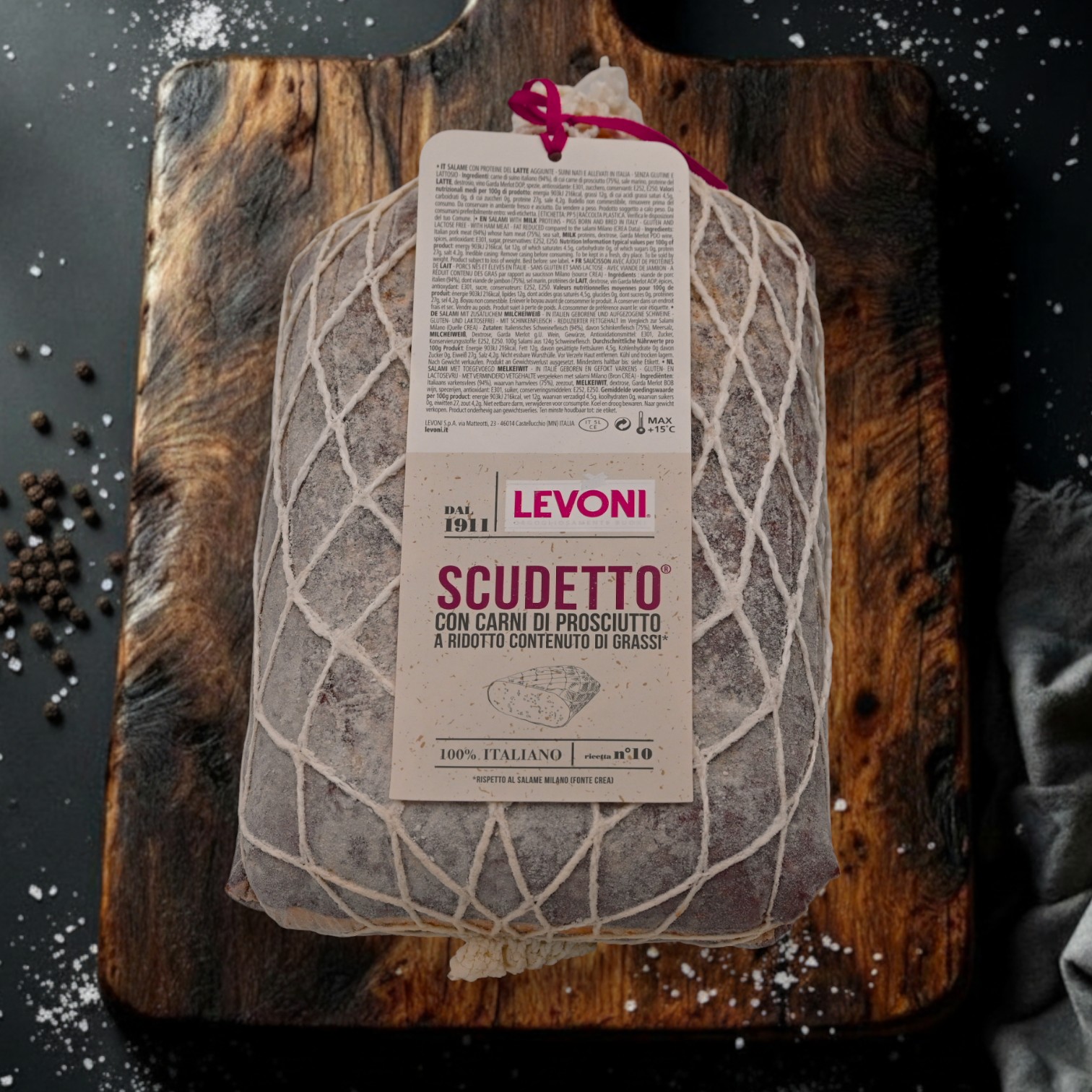 Salami fettreduziert am Stück