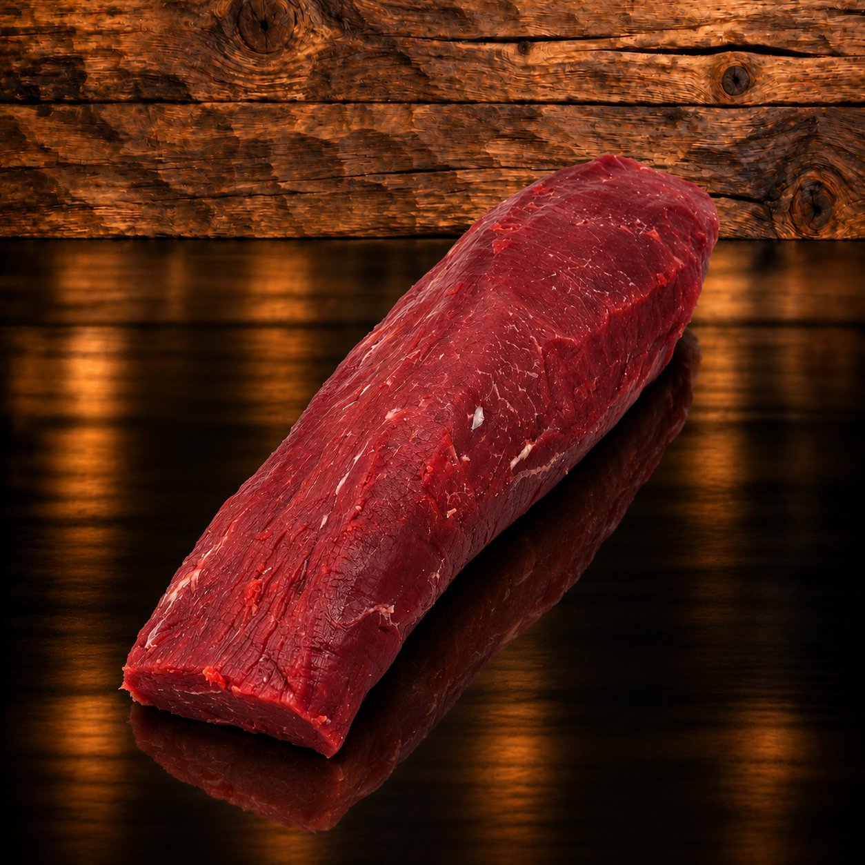 Rindsfilet Mittelstück auf Holzschneidebrett