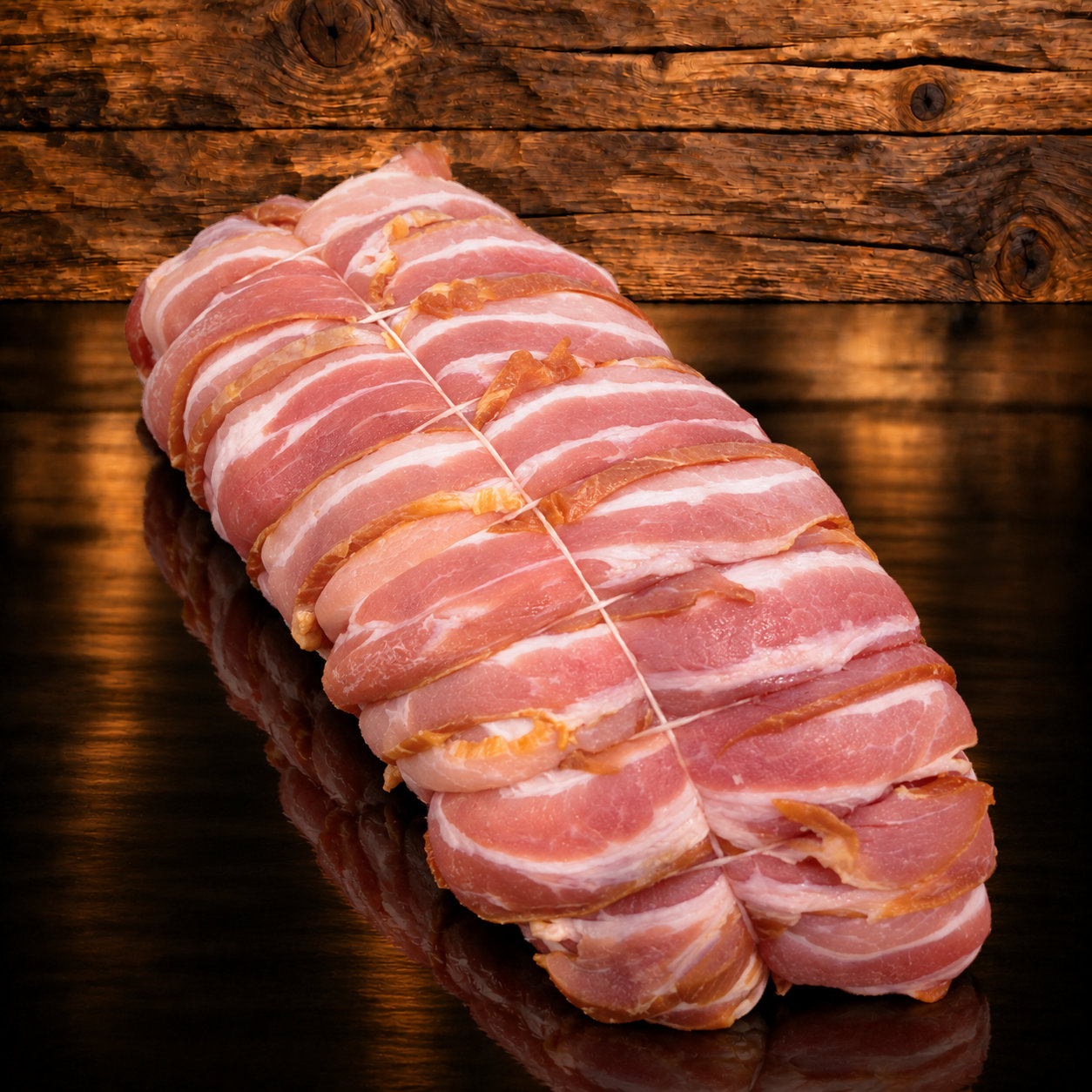 Tessinerbraten Nierstück auf Holzschneidebrett