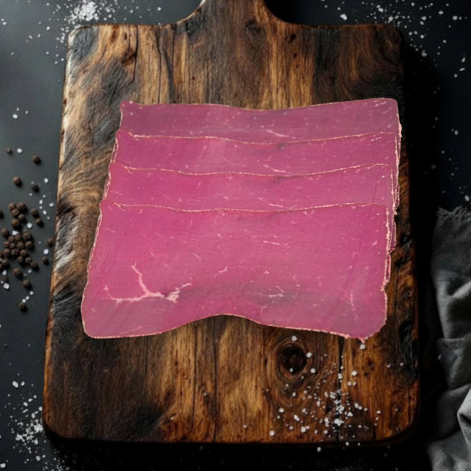 Bündner Rohfleisch geschnitten