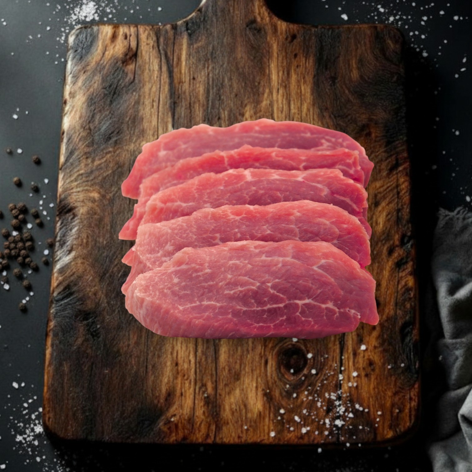 Schweins falsches Filet portioniert