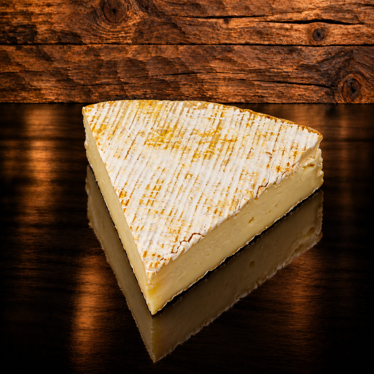 Brie de meaux auf Holzschneidebrett